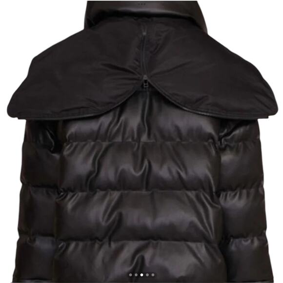 Staud Oversized Ace Coat Puffer Jacket With Hood Black Size Medium NWT Sold Out - Picture 9 of 15